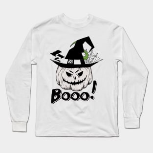 Funny Halloween With Pumpkin That Says Boo On It Halloween Costumes For Women Long Sleeve T-Shirt